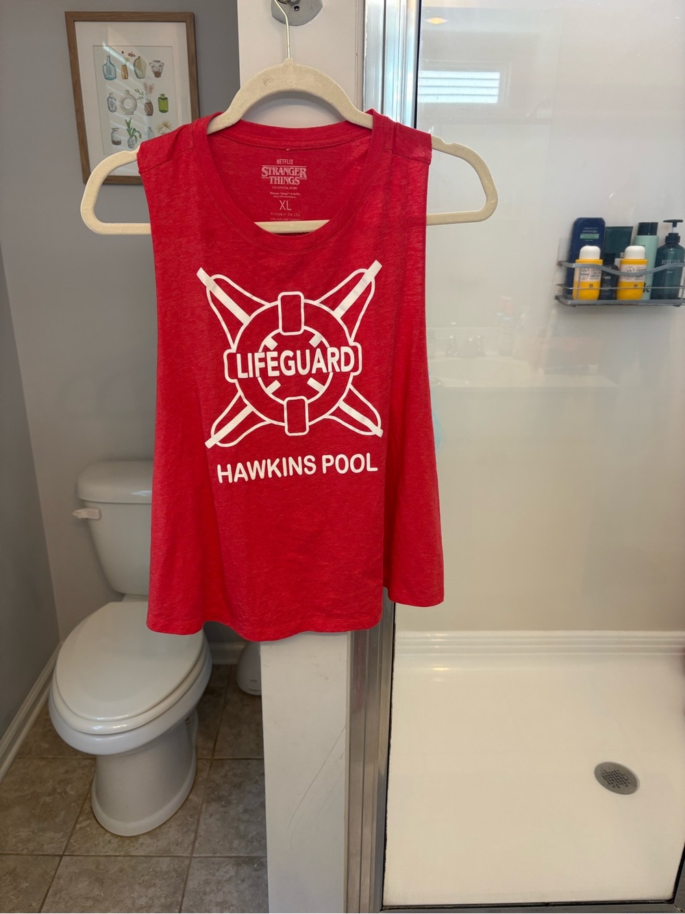 Netflix Red "Lifeguard Hawkins Pool" Tank Top